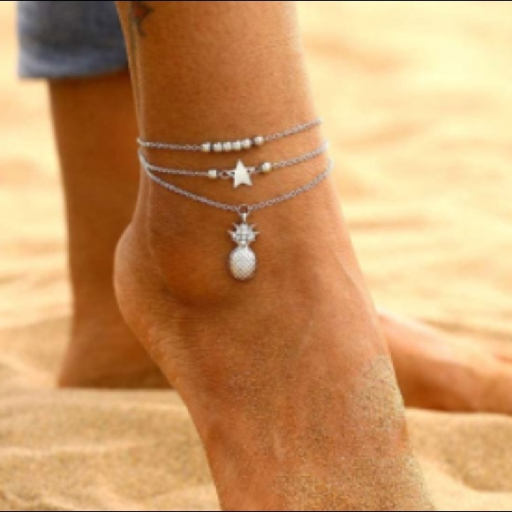 Anklet Pineapple Star anklet set